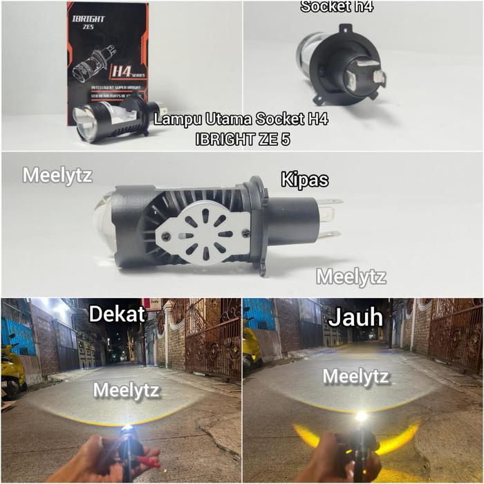 IBRIGHT ZE 5 - ไฟหน้า LED H4 ดั้งเดิมระดับพรีเมียม IBRIGHT ZE5 AC DC ต่ําสูงล่าสุด