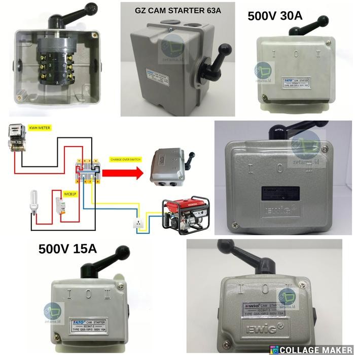 Cam Starter Lever Genset Ohm Switch Generator Pln (I-0-II)