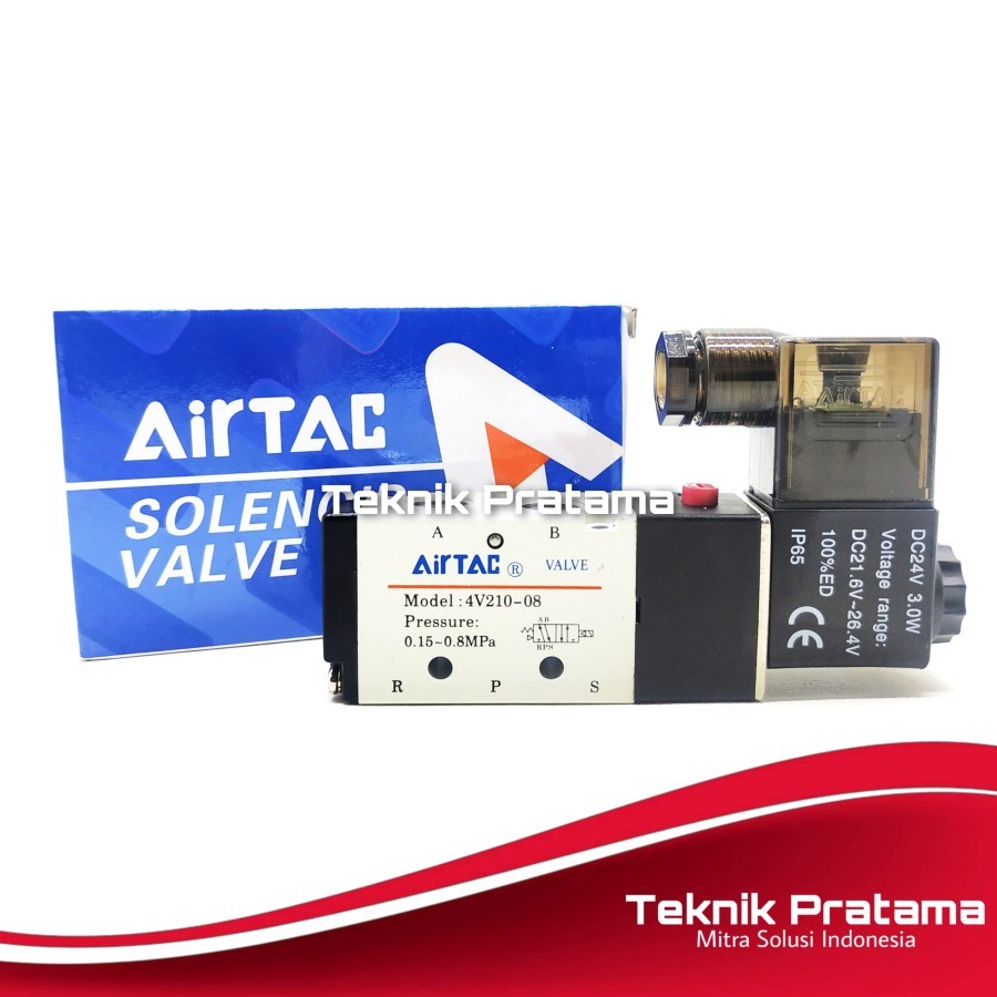 BESTSELLER!! โซลินอยด์วาล์ว 4v210 08 / 4v210-08 Airtac 220v ac / 24 v dc