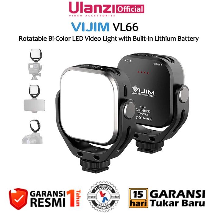 Light- Ulanzi Vijim Vl66 Rotatable Bi Color Adjustable Led Video Light