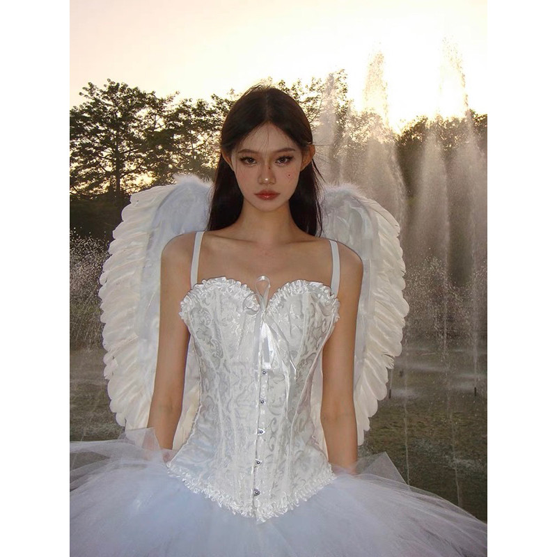 พรีเมี่ยม *Crystalyn* Corset / Corset / Tube / Kemben / เสื้อกล้าม / เสื้อสายเดี่ยว Boning Y2K