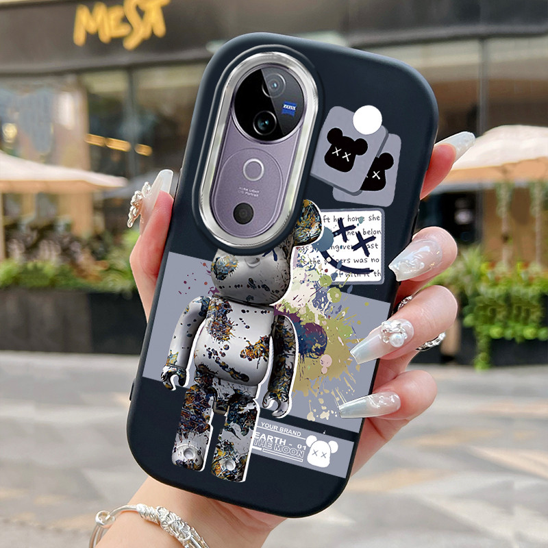 HpปลอกสําหรับVIVO V40 5G V40 Pro 5G V30 5G V30 Pro 5G V30E 5G T3 Ultra 5Gกรณีปลอกหมีแฟชั่นใหม่เต็มโท