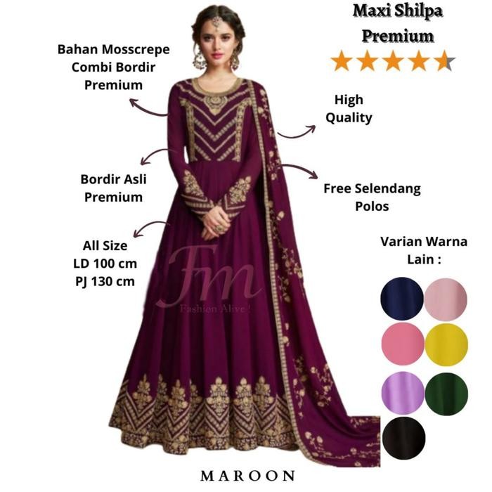 Femme Ols - Maxi Shilpa / Gamis Dress / Indian Dress / Womens Maxi Fashion