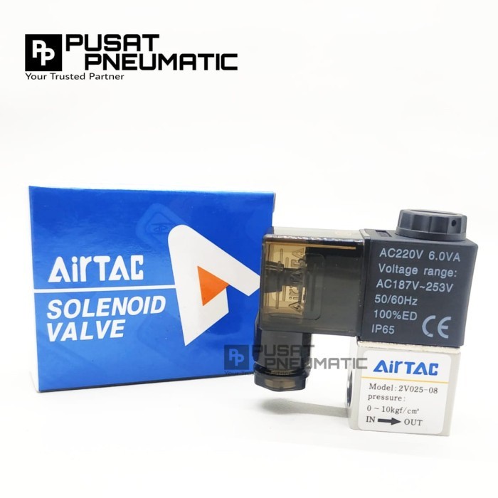 โซลินอยด์วาล์ว 2V025-08 โซลินอยด์วาล์ว Airtac 2V 025-08 เดิม