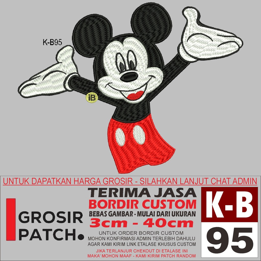 MB PATCH LOGO K-B95 MIKI MOS ACCESSORIES/EMBROIDERY