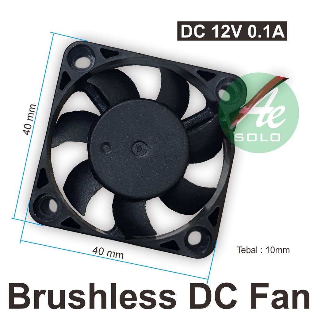 DC FAN 12V 4X4 CM DC BRUSHLESS FAN 12V COOLING FAN [พรีเมี่ยม]