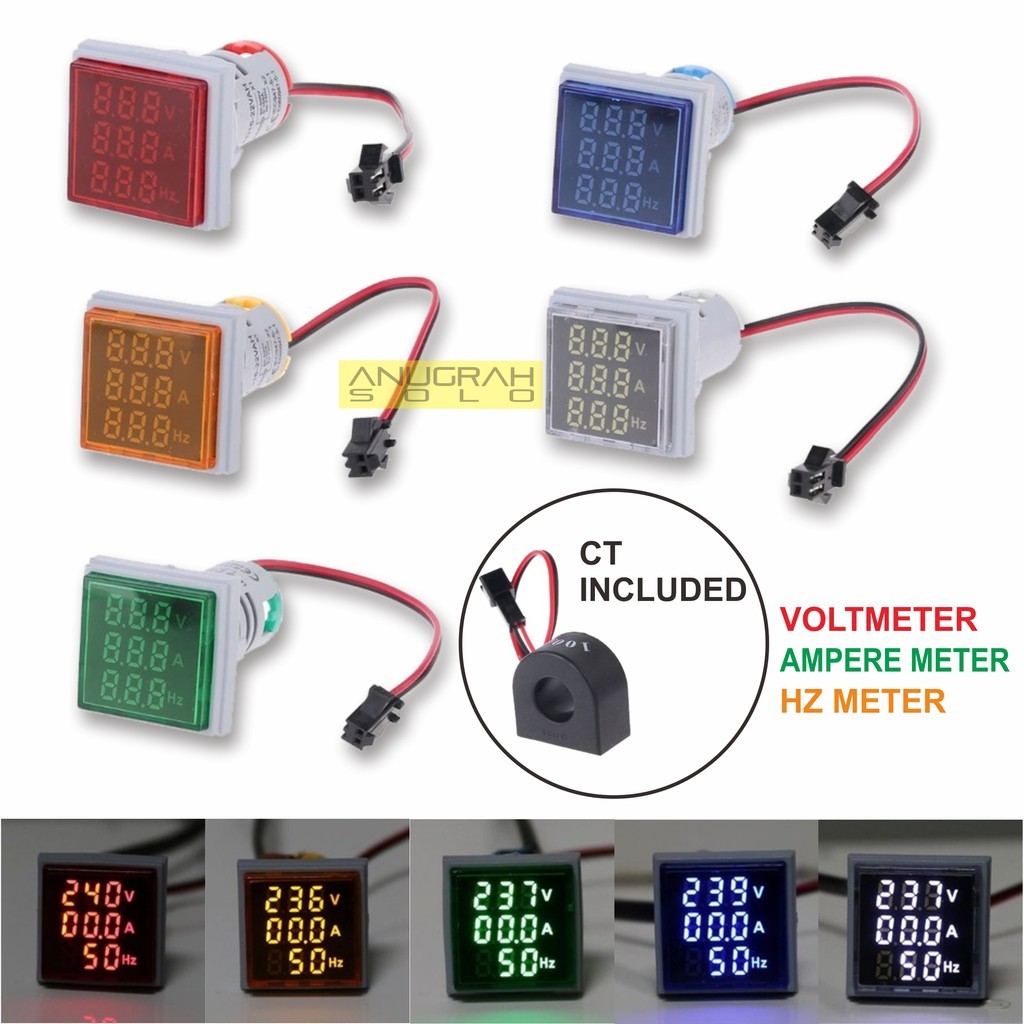 AC VOLTMETER CAMPERE METER FREQUENCY METER 3 In 1 [พรีเมี่ยม]