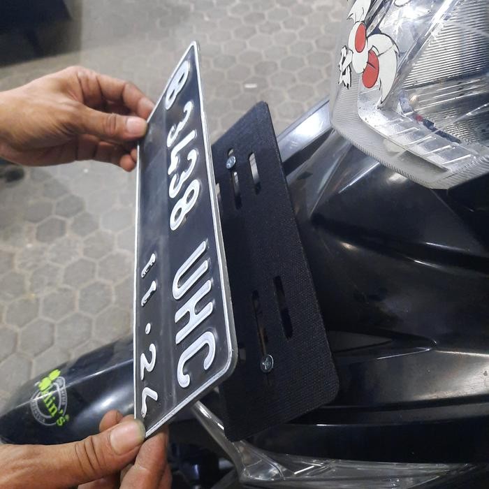 หมายเลขรถจักรยานยนต์แผ่นไร้กรอบ V3LCRO และระบบ 3M 9448a