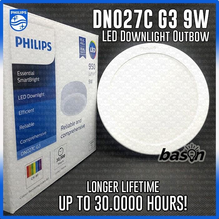 PHILIPS DN027C G3 9W D150 6 นิ้ว - ดาวน์ไลท์ LED Outbow - ไฟเพดานติดผนัง