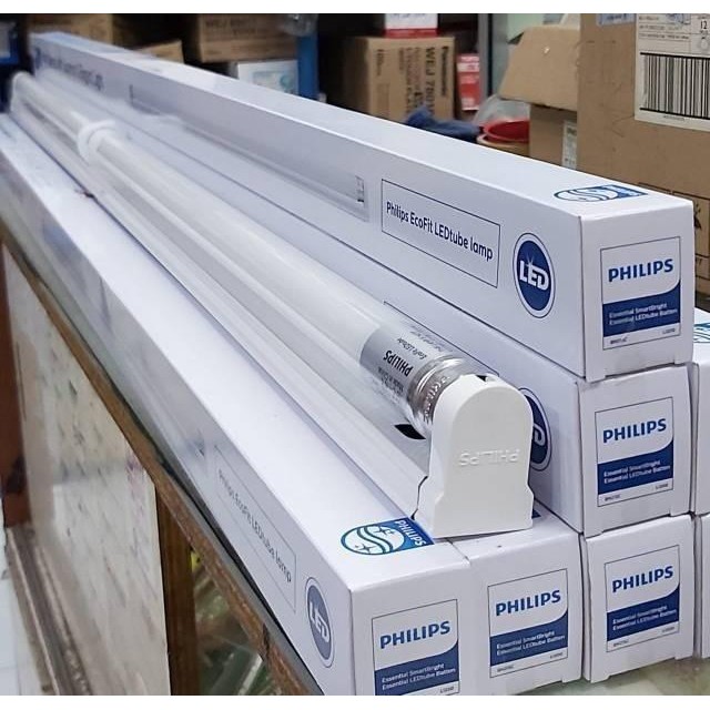 Philips Batten Lamp BN015C SET 1xLED L1200 16W 765 Cap + TL T8 LED Lamp 16 WATT Cool White