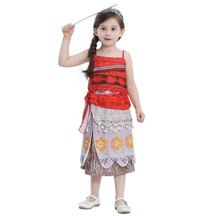 PREMIUM BAJUKIDDIE MOANA SET . PRINCESS GIRLS CLOTHES PRINCESS COSTUME PARTY