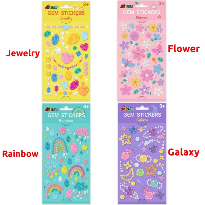 Avenir Gem Stickers Jewels Flowers Rainbow Galaxy Toy
