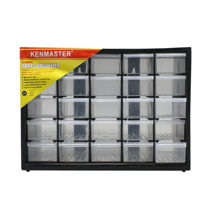 Kenmaster 25-Slot Stackable Drawer Rack - Part Organizer Tbk
