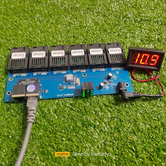 โครงการ - HTB Media Converter Fiber Optic 6FO 2LAN 6SC2E 10/100M บอร์ดเท่านั้น