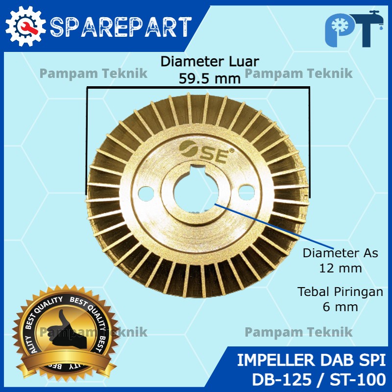 LGOE พัดลมใบพัดทองเหลือง Dab 125 / St 100 / Db 125 San-Ei อะไหล่ปั๊มน้ํา