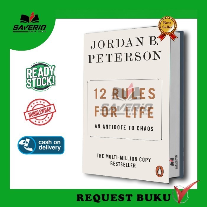 12 กฎสําหรับชีวิตโดย Jordan Peterson (เวอร์ชันภาษาอังกฤษ/อินโด)