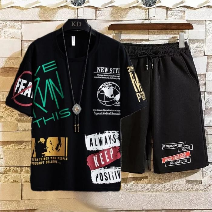 ชุด GENRI ไซส์ L, XL ชุดเสื้อและกางเกงผู้ชาย distro distro เสื้อผ้า-ikemen.id