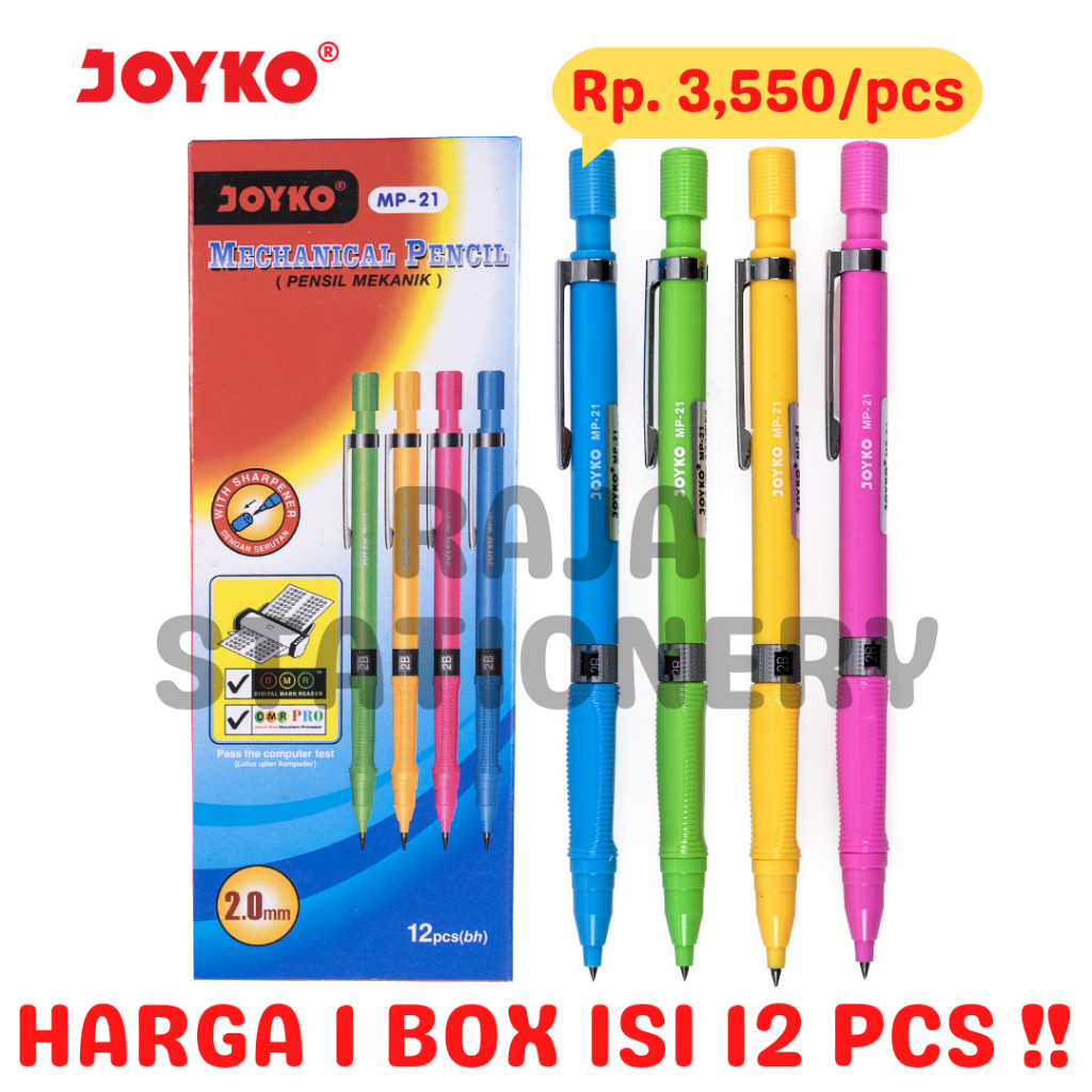 JOYKO MECHANICAL PENCIL 2.0MM PENCIL MECHANICAL 2.0 JOYKO MP-21 [12PCS] - RAJA BIGBOX