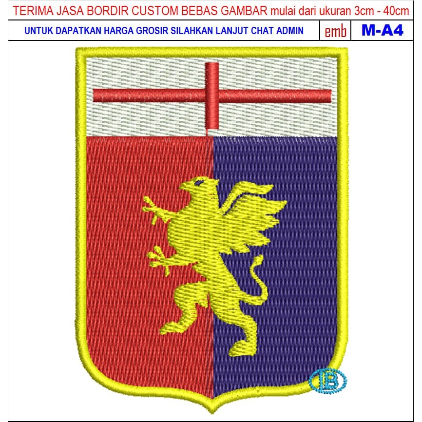 FC-72 GENOA FOOTBALL/CLUB EMBROIDERY PATCH ACCESSORIES