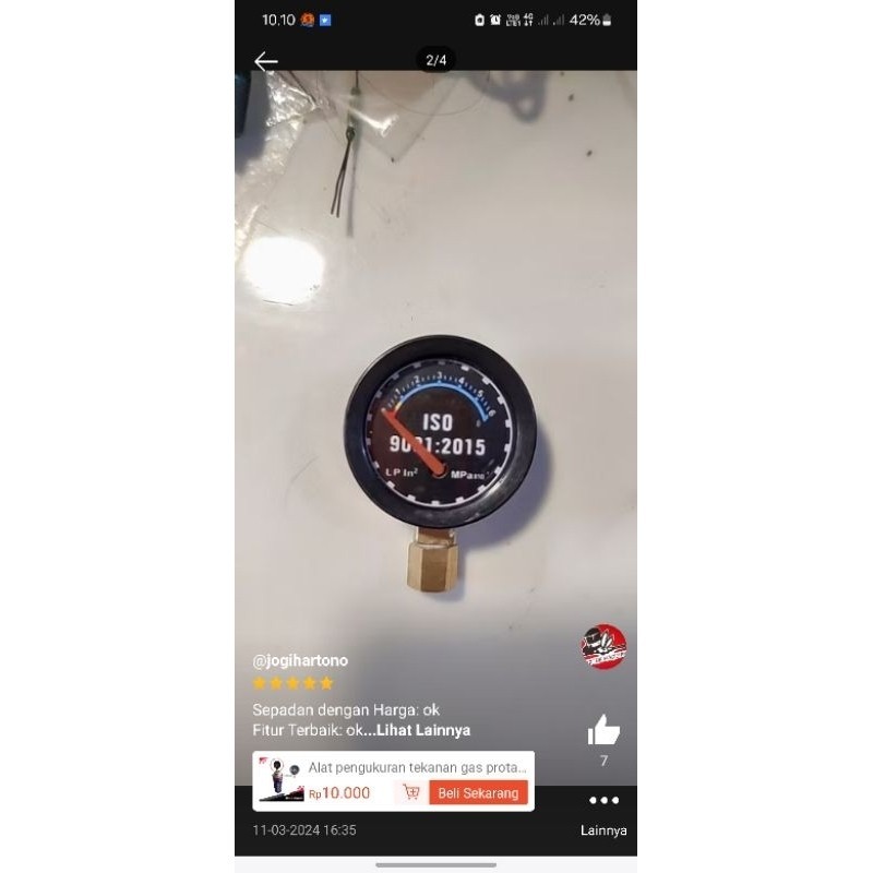 PROTABLE GAS CAN PRESSURE MEASURING TOOL / GAS CAN FILLING MEASURING TOOL