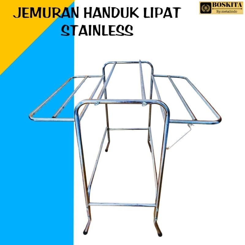 MBS STAINLESS TOWEL DRYING RACK FOLDING CLOTHING RACK