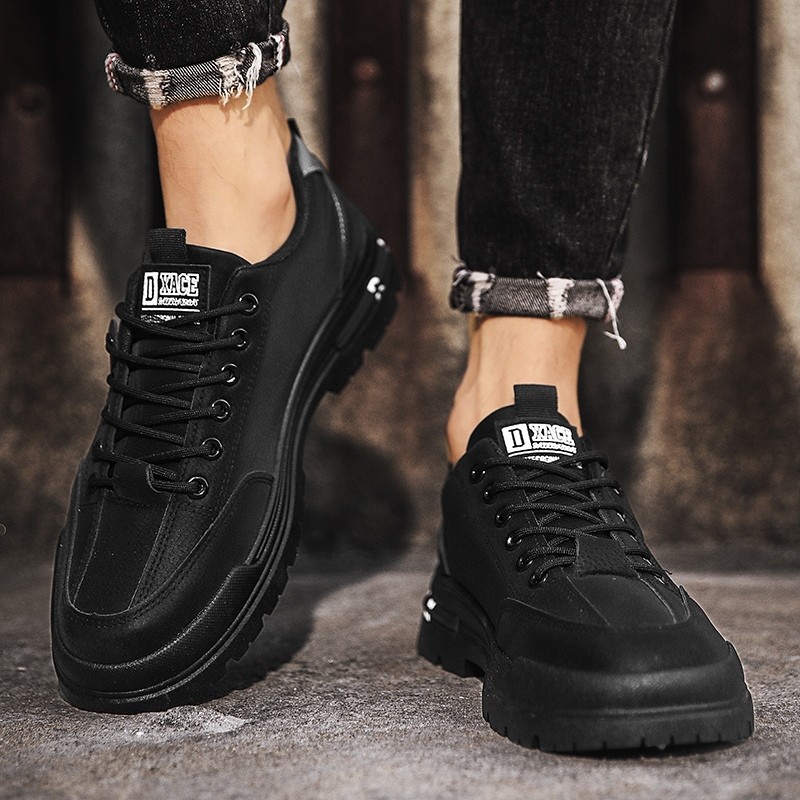 CUCI WAREHOUSE รองเท้าผู้ชายรองเท้าผ้าใบหนังนําเข้า 100% Original - คุณภาพร่วมสมัย Casual & Official