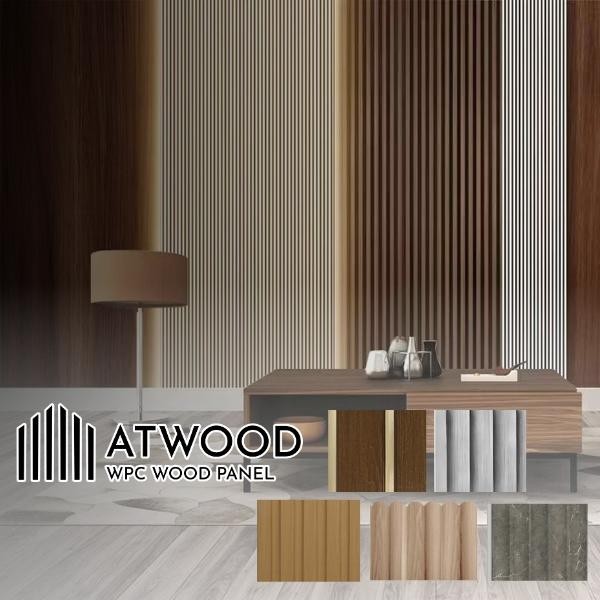 แผงผนัง Atwood WPC Lattice Wall / แผงผนังพาร์ทิชันไม้ PVC / แผงไม้