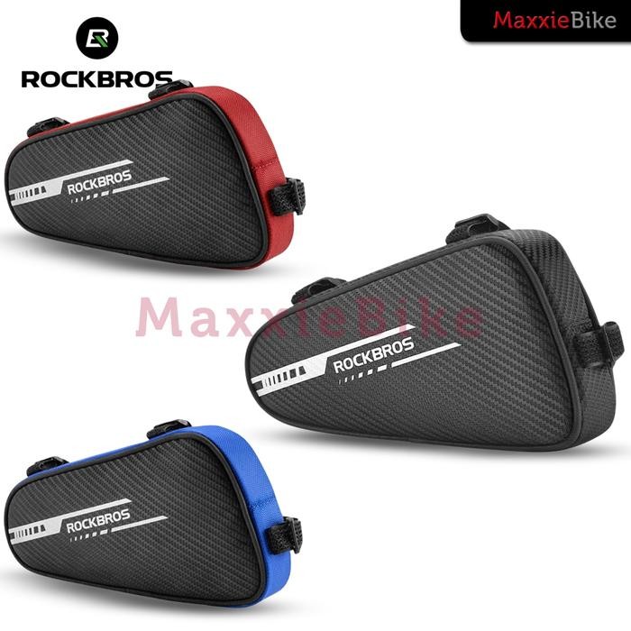 Pacific United - Rockbros B75 Bike Frame Bag หลอดจักรยานสะท้อนแสง สามเหลี่ยม 1.2L