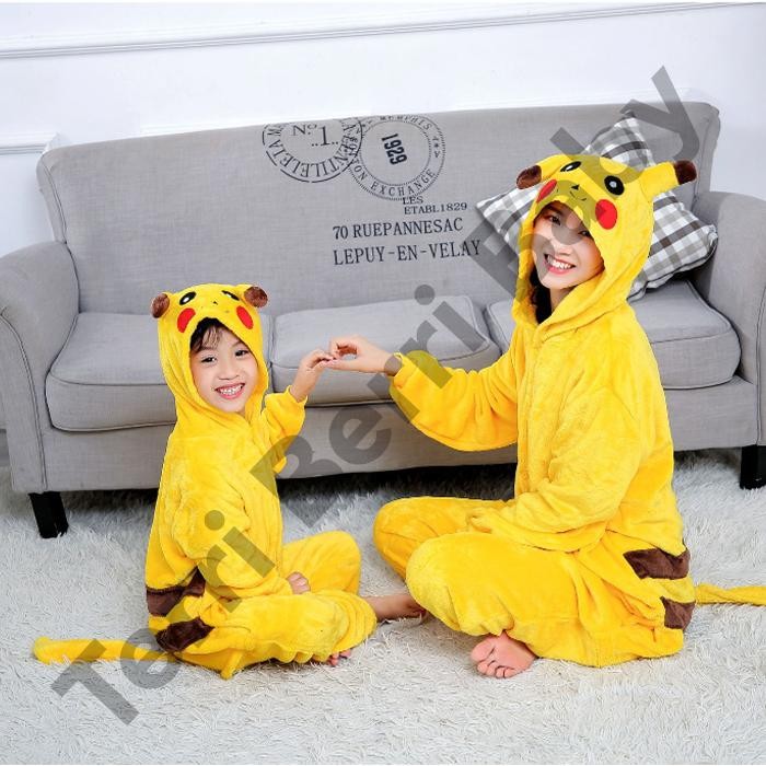 พรีเมี่ยมผู้ใหญ่ PIKACHU ONESIE COSTUME ONE SIE POKEMON KIGURUMI PIKACU