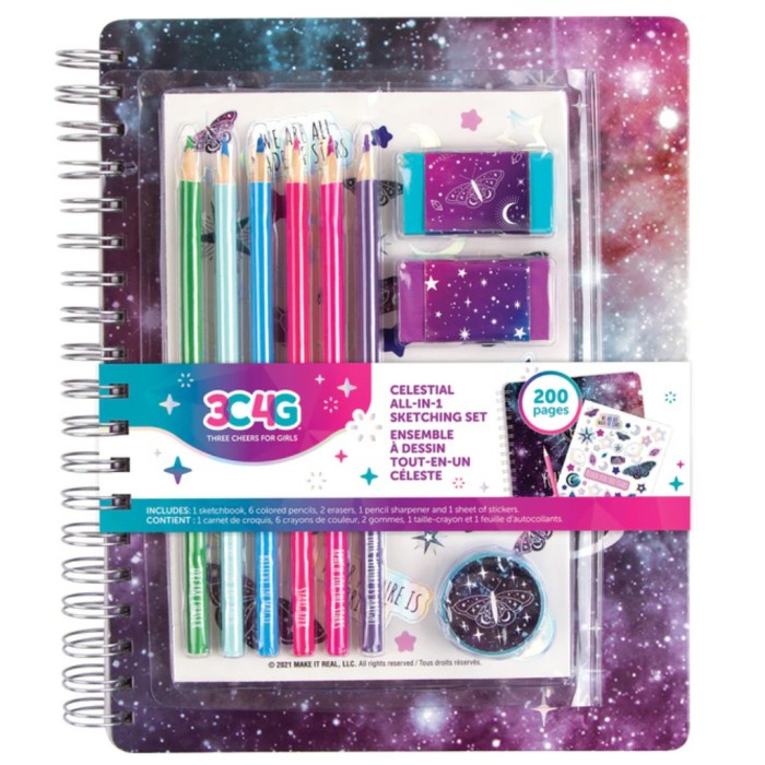 Make It Real 3C4G Celestial All in 1 Sketching Set Journal การเขียนของเล่นเด็ก