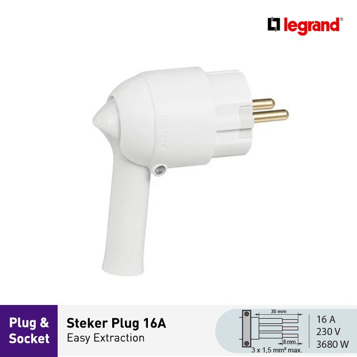 ปลั๊ก Legrand 16 A - การสกัดง่าย
