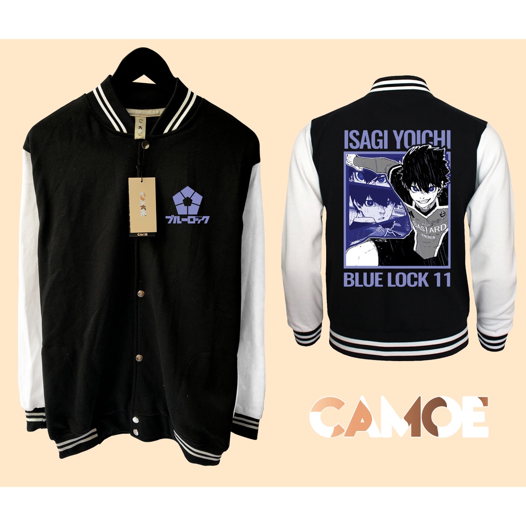 เสื้อแจ็คเก็ตเบสบอล Bluelock Isagi Yoichi Anime Varsity