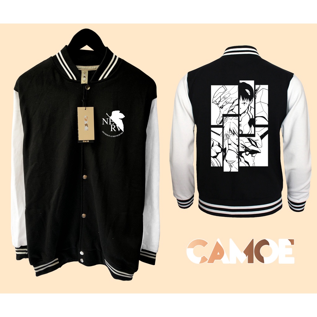 เสื้อแจ็คเก็ตเบสบอล Neon Genesis Evangelion Anime Varsity
