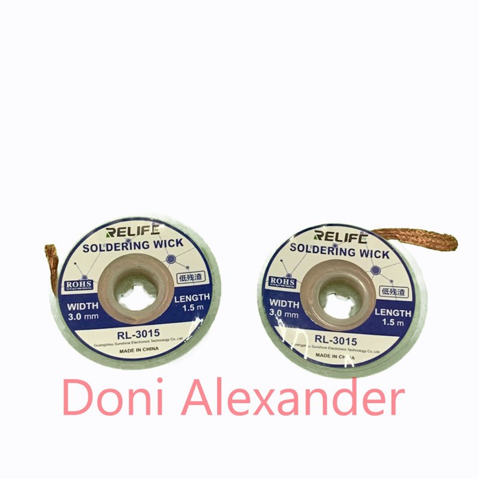 TerFullyDong- SOLDERING WICK TIN ลวดทําความสะอาด RELIFE 3MM RL-3015