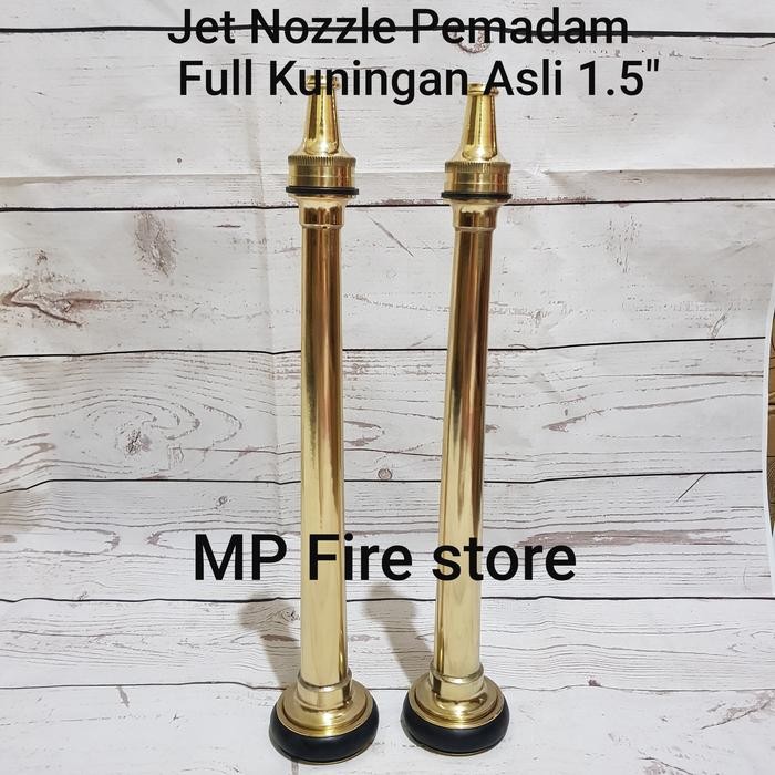 JTTOP" JET FIRE NOZZLE NUZZLE FIRE EXTENSIONUISHER FULL BRASS ORIGINAL 1.5 INCH