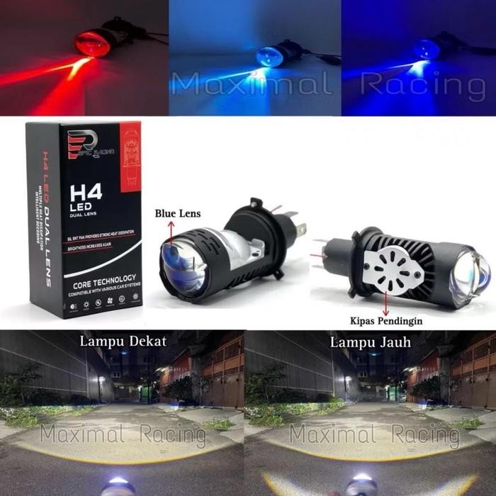 พรีเมี่ยม H4 Led ไฟหน้ามินิโปรเจคเตอร์รถจักรยานยนต์รถ Original Epic Racing Ze5 High Low Ac Dc พร้อม