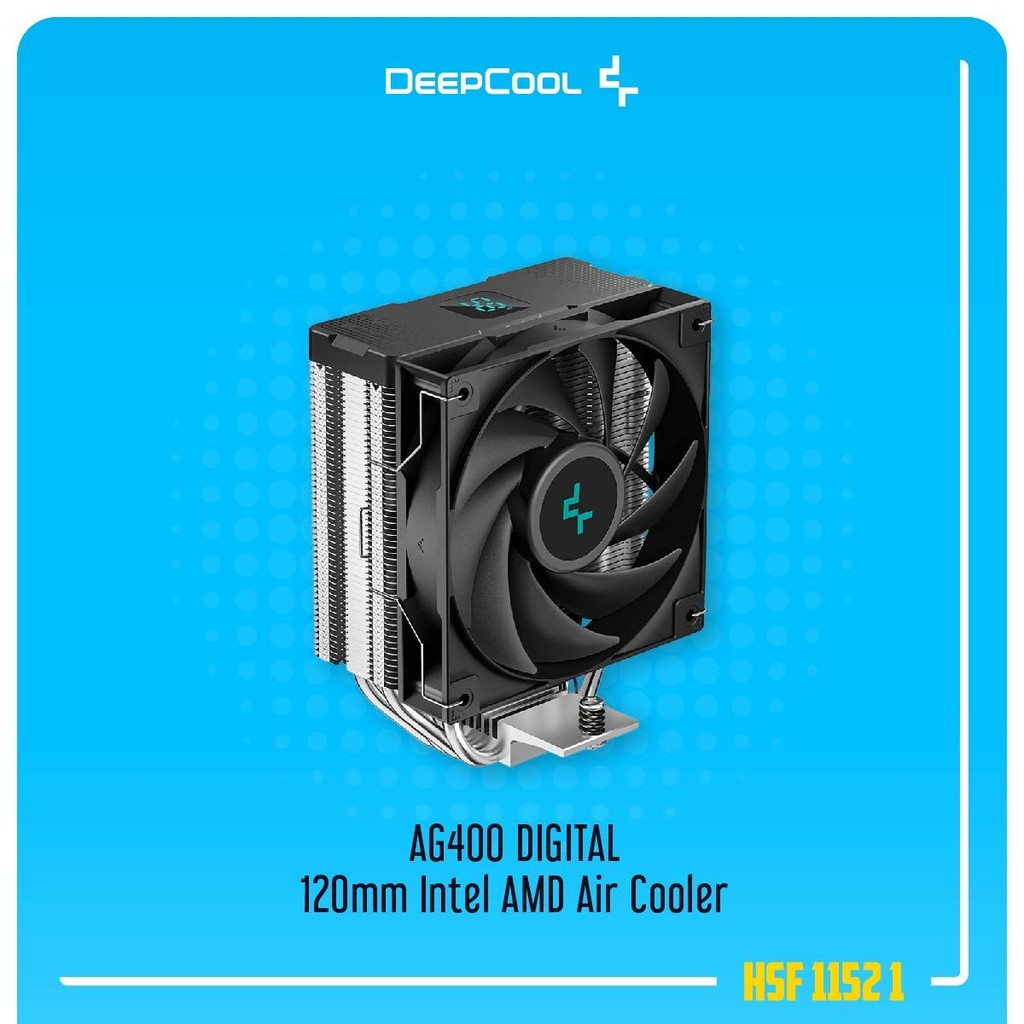 DeepCool AG400 DIGITAL 120 มม. แบริ่งพลังน้ํา Intel AMD ฮีทซิงค์ CPU Air Cooler