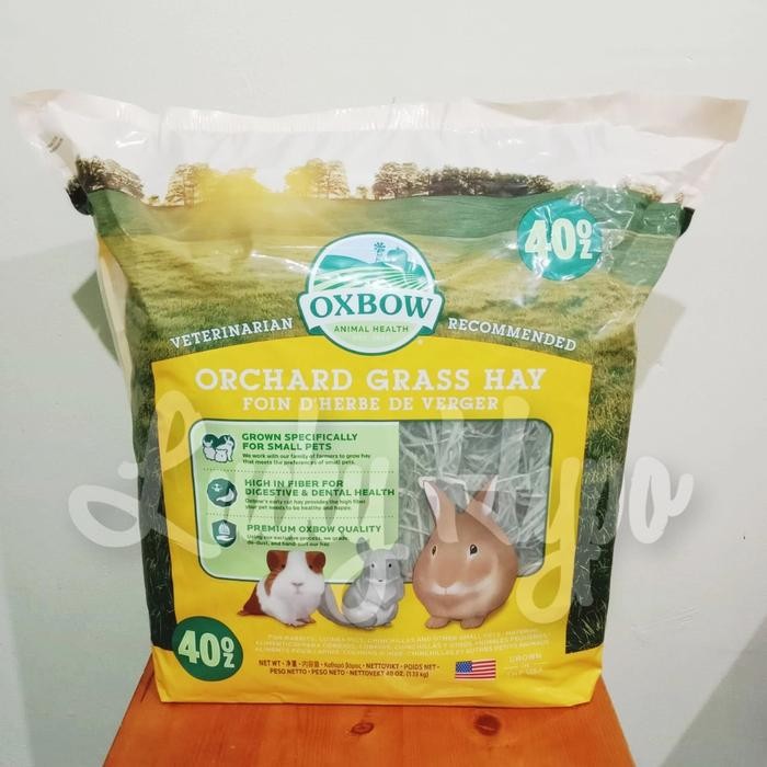 Snouty- หญ้ากระต่าย Guinea Pig Oxbow Orchard Grass Hay 40oz 1.13kg