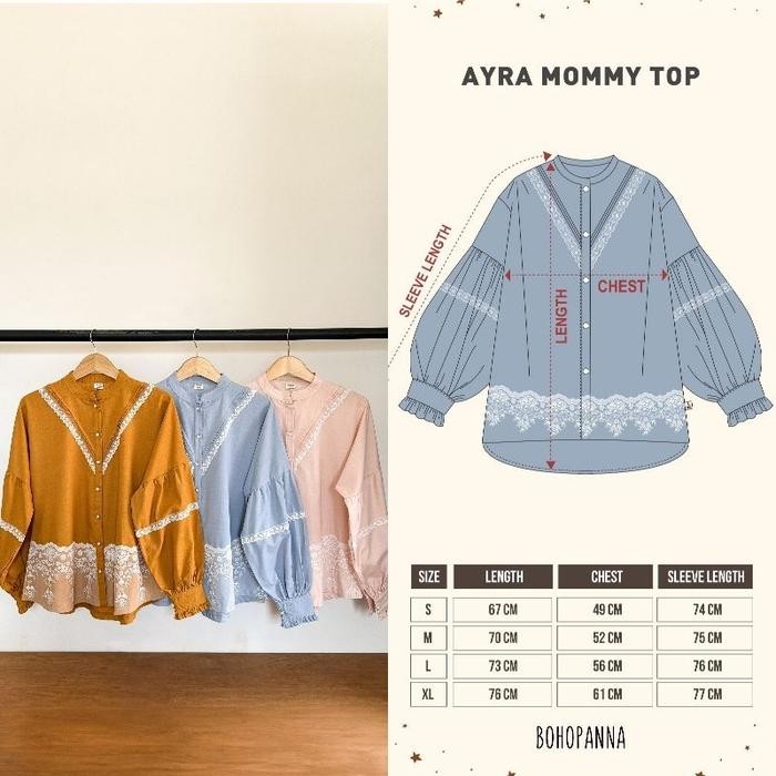 Bohopanna - Ayra Kids Set Bohopanna - Ayra Baby Dress - Ayra Mommy Top - เสื้อผ้ามุสลิมสําหรับผู้ใหญ