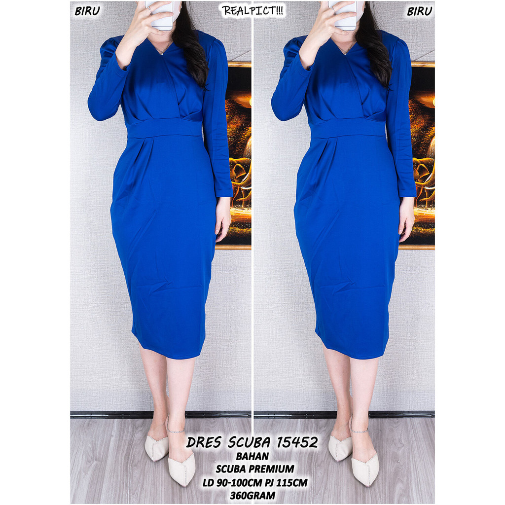 SCUBA DRESS 15452 (ALWAYS STOCK READY)