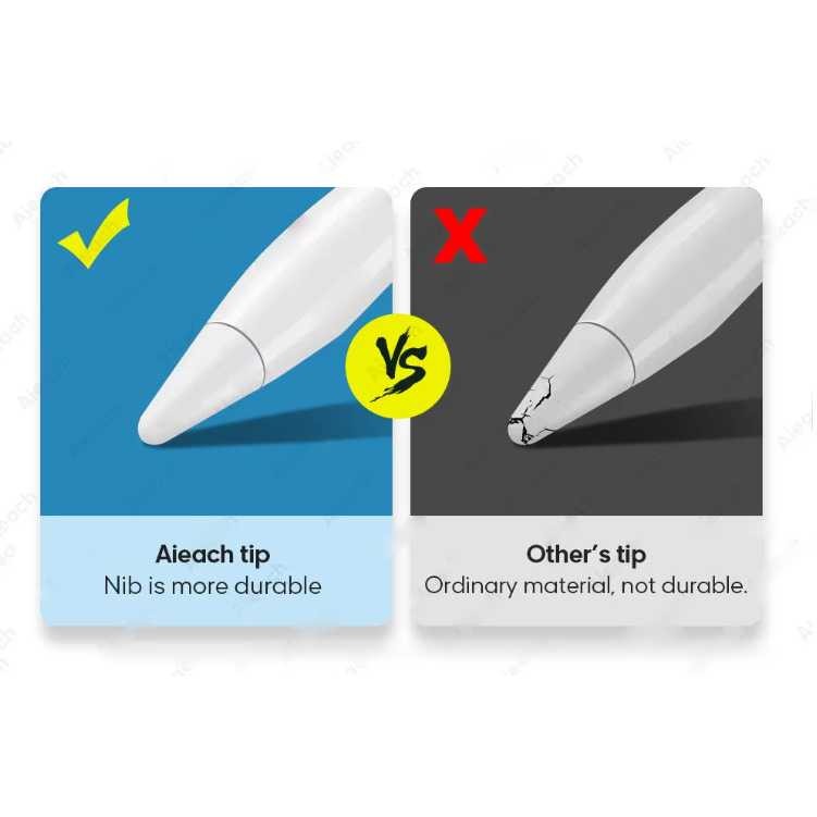 Aieach Apple Pencil Tip Replacement Hard Hb Nib 1St 2Nd 6 ชิ้น - Hb6