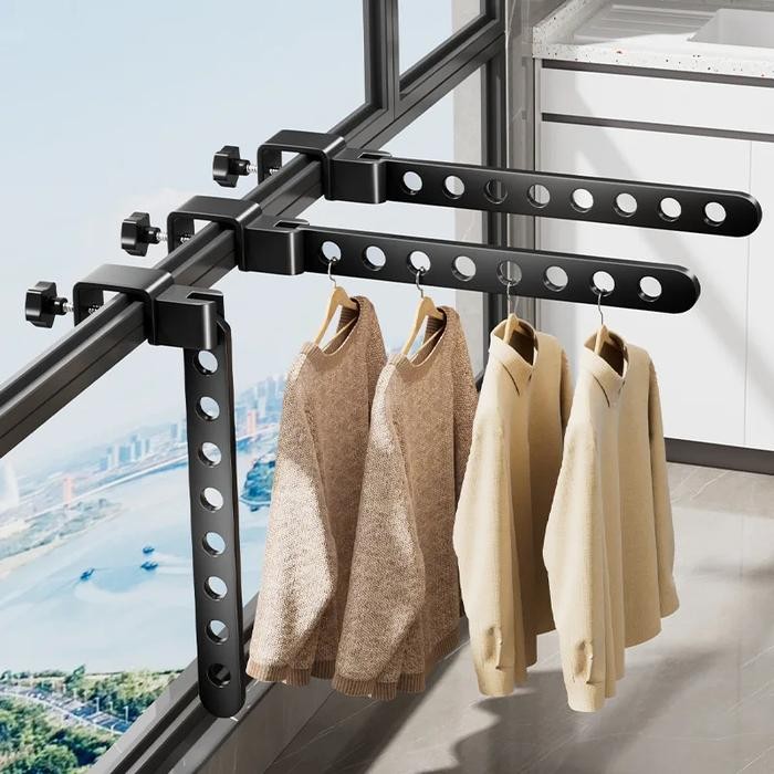 Aks - Triple W Clothesline ระเบียง Apartment Hanger ระเบียงพับได้ Apartment Clothesline