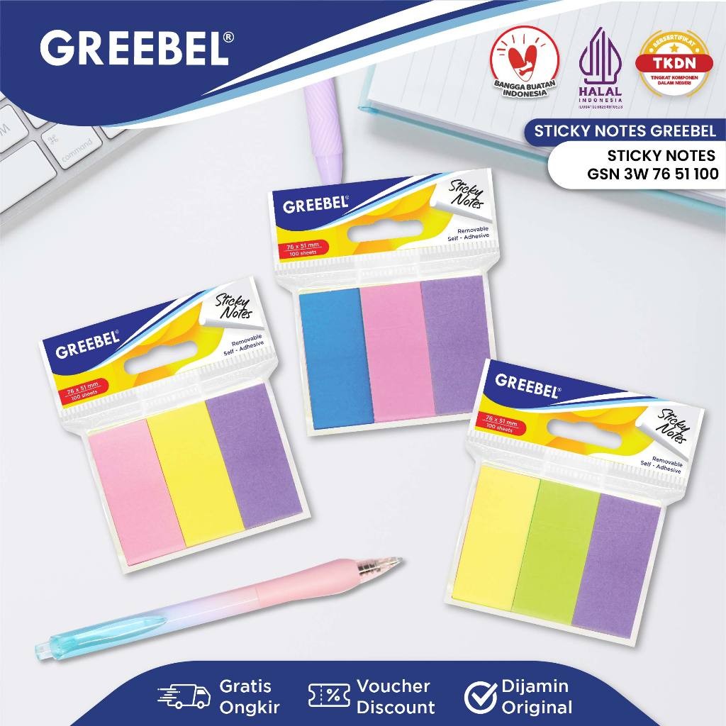 GREEBEL Sticky Note GSN 3W 76 51 100