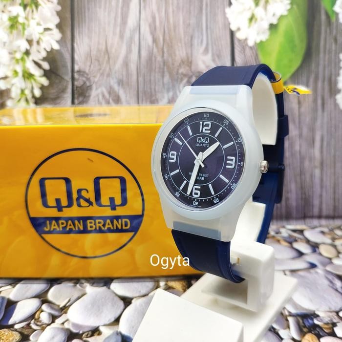 รับประกัน Q&Q QQ ANALOG UNISEX WATCH DARK BLUE VQ50J007Y ORIGINAL CODE 1295