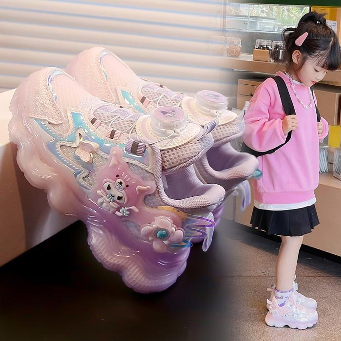 ต้นฉบับนําเข้ารองเท้าเด็กผู้หญิง kuromi light-up SP119