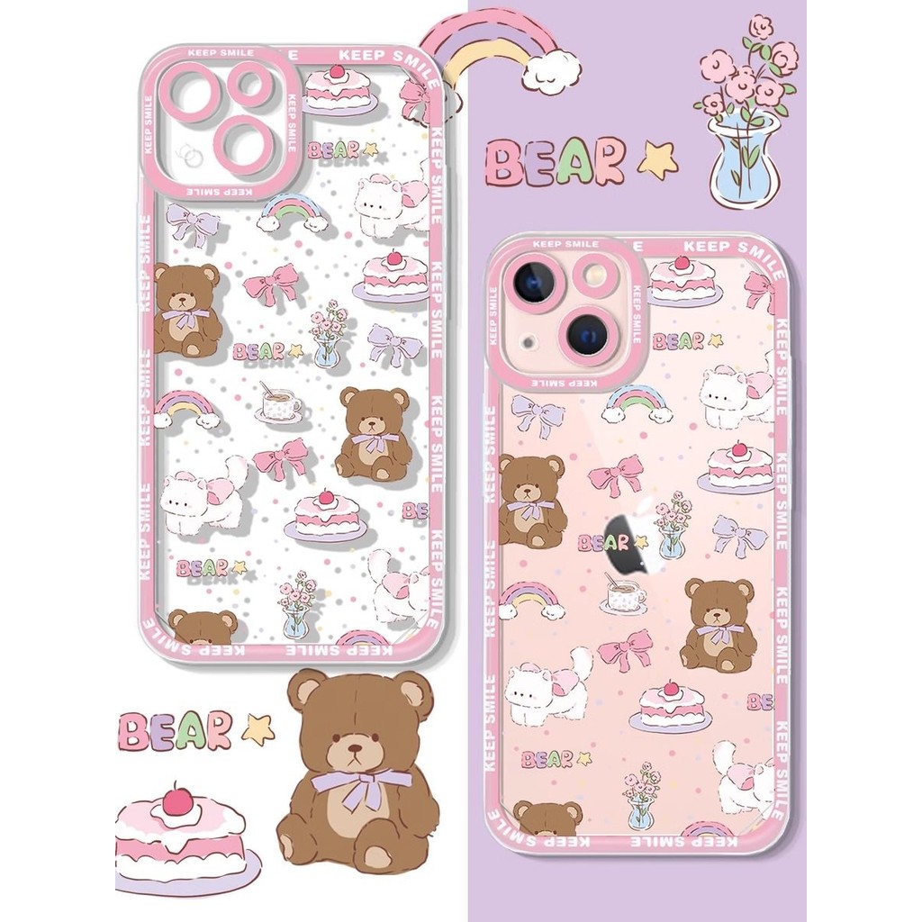 Drop Resistance Cute Cake Bear Case Xiaomi C85 F7 Poco C71 C71 X7 Pro F7 Pro F7 Ultra 14T Pro 15 Ult