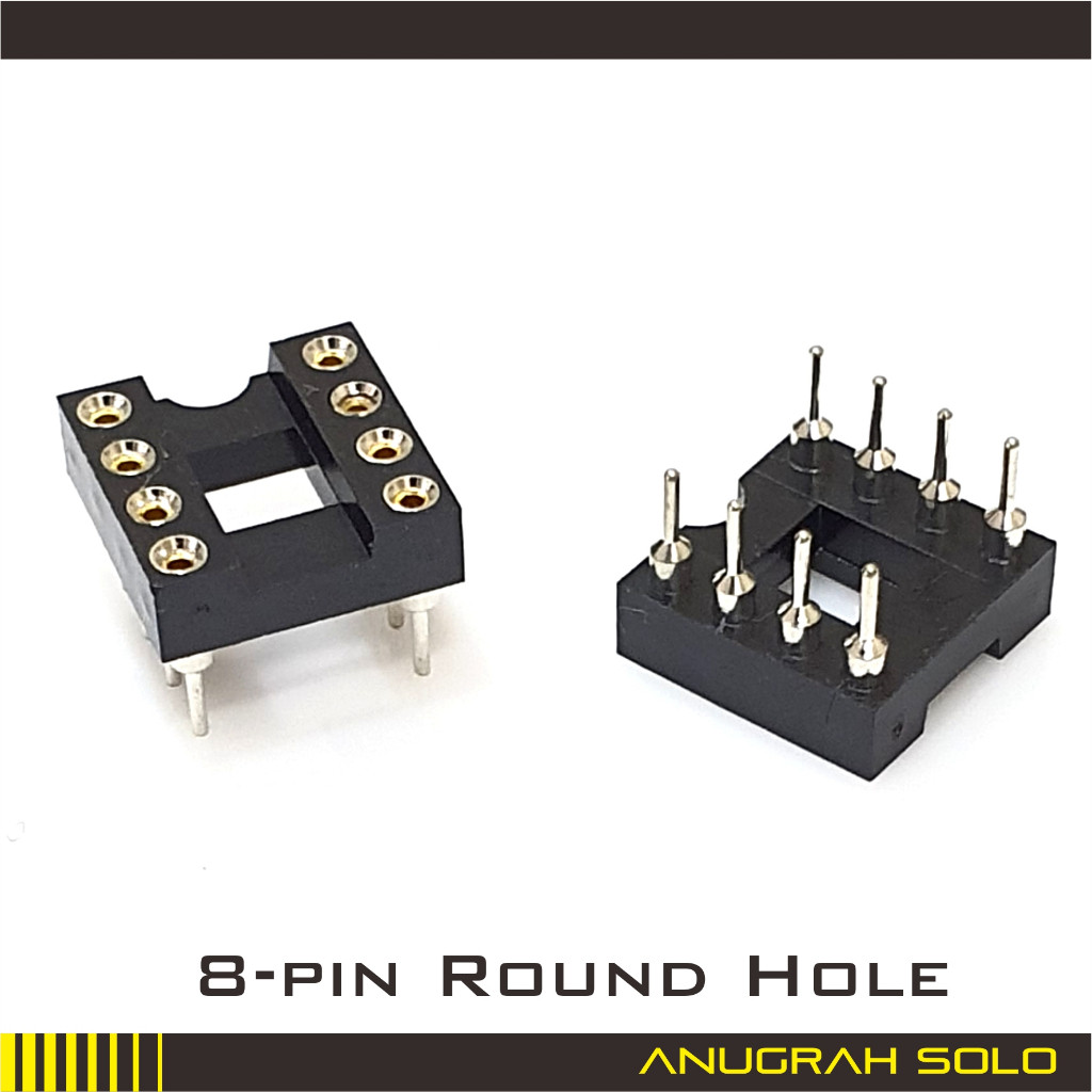 8 Pin Round Hole IC Socket 8P Round Pin 8pin Circular Hole IC Socket [PREMIUM]