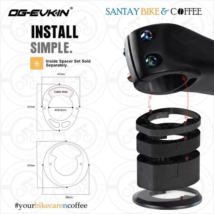 ตําหนิ! OG-EVKIN CS1300 SPACER WASHER HEADSET สําหรับ 28.6 มม. FORK DIAMETER