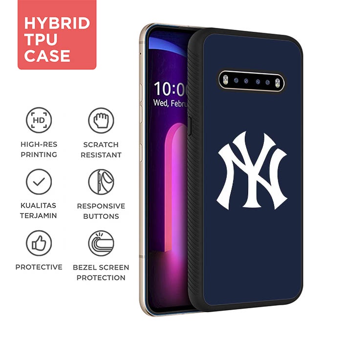 Custom Softcase Hardcase สําหรับ LG V60 V50 V50S V40 V30 V20 G8X กํามะหยี่ ThinQ 5G New York Yankees