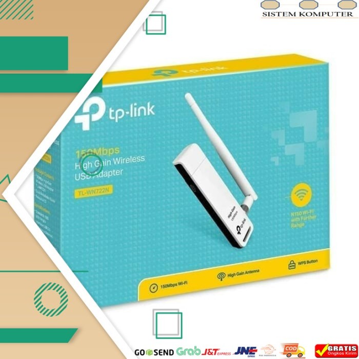 TP LINK / TP-LINK WIFI DONGLE USB TL WN 722N / TL-WN722N ANTENNA 150Mbp